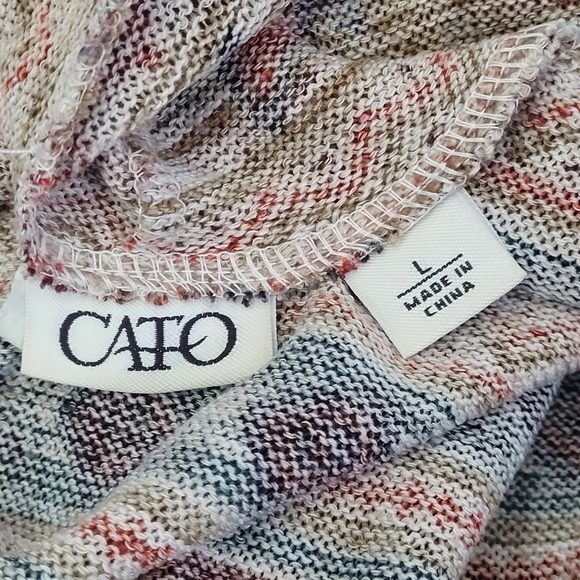 CATO Women’s South Western Geometric Print Three Quarter Length Cardigan Hoodie - Picture 6 of 6